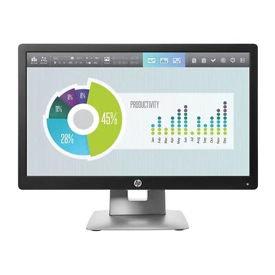 HP EliteDisplay E202 20" HD+ 1600 x 900 60 Hz VGA HDMI DP IPS Monitor *GRADE B* - Image 1 of 4