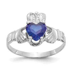 14K Solid White Gold CZ Heart Celtic Ring - Picture 1 of 101