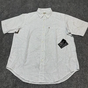 NEW Ralph Lauren Jeans Shirt Mens Large Blue Plaid Cotton Button Down Collar - Picture 1 of 11