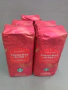 Starbucks Christmas Dark Roast Whole Bean Coffee - 1lb Bag - Pack of 5 Bags - Picture 1 of 1
