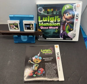 Lot of 2 -Luigis Mansion Nintendo 3DS Dark Moon Game Case and Instruction Manual - Picture 1 of 2