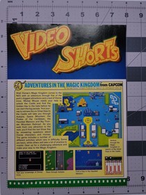 Adventures Magic Kingdom Capcom Nes Original Print Ad / Poster Game Promo Art