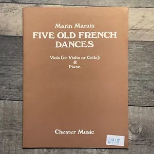 Marin Marais FIVE OLD FRENCH DANCES Viola (or Violin or Cello & Piano) Chester - Picture 1 of 12