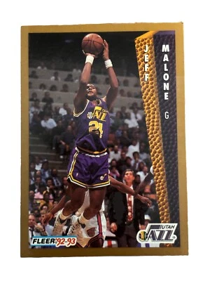 Excelente: Tarjeta coleccionable vintage de jazz FLEER 1992-93 Jeff Malone Utah Foto 1 de 2