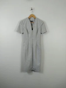 Pied A Terre Light Grey Dress Size UK 6 Front Zip Opening New With Tags - Picture 1 of 12