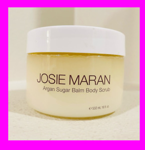 Josie Maran Argan Sugar Balm Body Scrub Exfoliate HUGE 18oz CITRUS VANILLA New