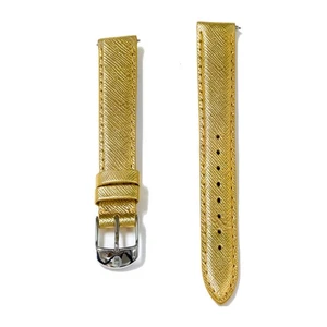 Correa de reloj Michele de cuero dorado de 16 mm para mujer 301940502 - Imagen 1 de 2
