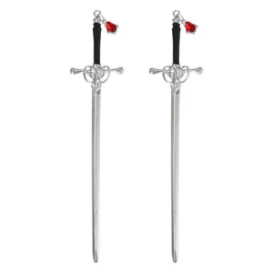 2 Pcs Sword Bookmark, Metal Bookmarks with Gemstone and Handle , White - Imagen 1 de 6