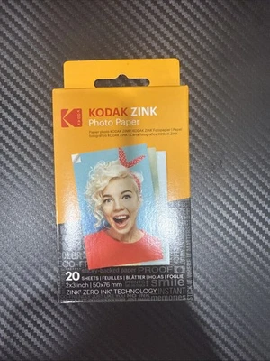 Kodak 2x3” Premium Zink Photo Paper - 20 Sheets Sticky-Backed Photo Paper - Image 1 of 2