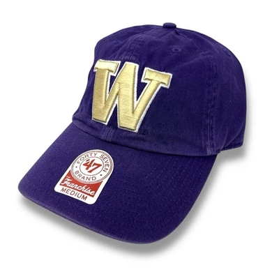 Washington Huskies '47 特许经营帽 M 码(紫色/金色)全新带标签全新 — 第 1/4 张图片