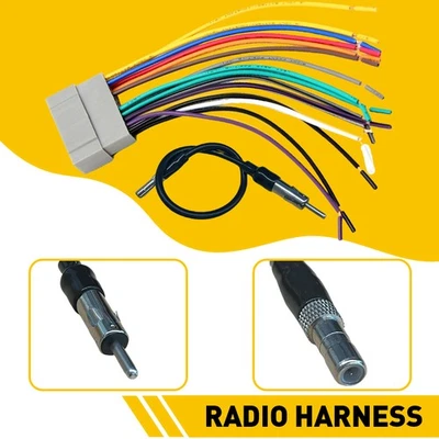 适用于吉普道奇克莱斯勒汽车立体声收音机电缆天线适配器线束 — 第 1/4 张图片