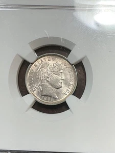NGC AU58 1894 BARBER DIME GREAT LUSTER AND ABSOLUTELY BEAUTIFUL RIM TONING - Picture 1 of 3