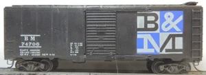 VINTAGE ATHEARN BOSTON & MAINE CHECKERBOARD 40' BOX CAR RTR ST KD'S CAR # 74706 - Picture 1 of 2