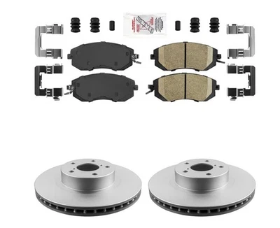 Передние керамические колодки и роторы с покрытием ДЛЯ 2011-2016 SUBARU IMPREZA OUTBACK SPORT - Изображение 1 из 4