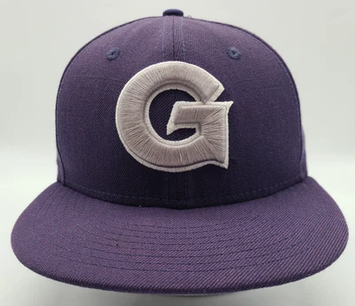 Gorra Georgetown Hoyas Púrpura New Era 59Fifty Ajustada Talla 7 1/8 100% Lana Foto 1 de 4