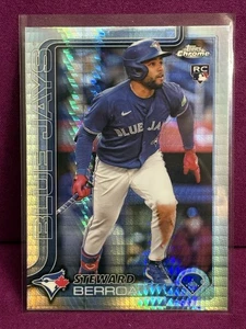 2025 Topps Chrome - Steward Berroa #163 Prism Refractor (RC) | Blue Jays - Picture 1 of 2