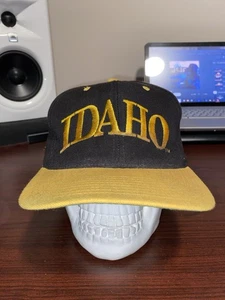 Vintage 90s University of Idaho Vandals Hat Snapback Black Script Embroidered - Bild 1 von 7