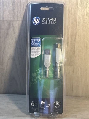 HP Monster 6 ft. A to B USB Cable 480 MbPS USB-6 ES 122243-00 Printer Cable NEW! - Image 1 of 3