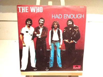 SP / 45T SINGLE ROCK THE WHO " HAD ENOUCH " / SUPERBE !! - Photo 1/3