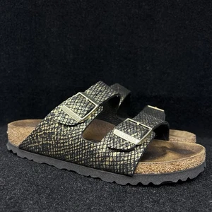 BIRKENSTOCK Arizona Women’s s Size 5-5.5 EU 36 Birko-Flor Shiny Python Sandals - Picture 1 of 9