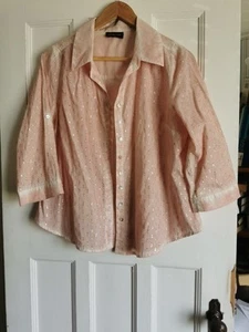 Anna Rose Summer Shirt In Soft Antique Pink, Size 14. - Picture 1 of 10