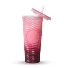 New Gradient Pink-Starbucks 24oz Cold Drink Cup Diamond Studded Tumbler Gift USA