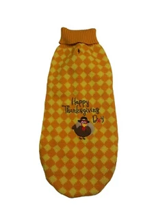 Thanksgiving Day OrangeDog Sweater With Turkey Frnt & Back Leg Holes Festive - Picture 1 of 8