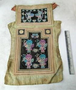 Edredón portabebés vintage Hmong Hill Tribe hecho a mano textil bordado - Imagen 1 de 2