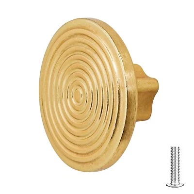 Round Cabinet Knobs Gold Chrome Black Drawer Cupboard Kitchen Pull Handles - Image 1 of 4