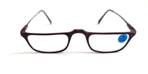 Vintage 90's Carbon Fiber Rectangle Half Frame Reading Glass +2.00 (S. Burgundy) - Picture 1 of 4