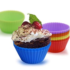 Stampi per cupcake confezione da 24 fodere per muffin in silicone riutilizzabili stampo per tazza antiaderente