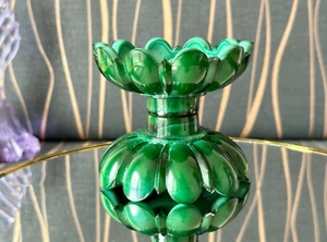Unikat Kerzenständer Malachit Glas - Bild 1 von 7