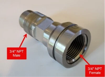 Lot of 20 Threaded Stainless Steel fittings 3/4" NPT(female) to 3/4" NPT(male) - Image 1 of 3
