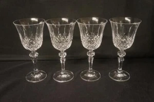 4 Bohemia Crystal Marquis Red Wine Glasses 6 7/8" Tall - Picture 1 of 1
