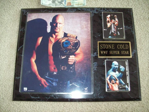 WWF STONE COLD STEVE AUSTIN PLAQUE  approx 15X12 WWE AEW WcW PRO WRESTLING NWA Cover