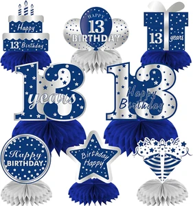 8 piezas de decoraciones para el 13.º cumpleaños, centro de mesa para fiesta - Imagen 1 de 12