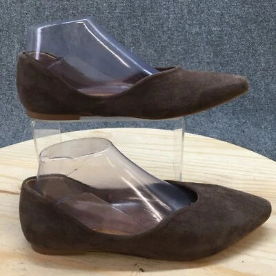 Sapatos femininos Maurices 8 mocassim rasos camurça marrom casual biqueira pontiaguda conforto - Imagem 1 de 4