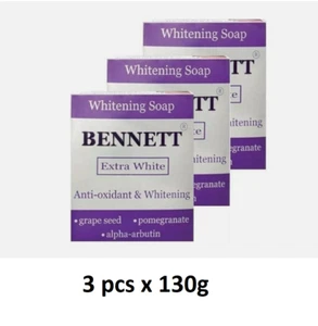 BENNETT Soap Extra White Antioxidant & Whitening Skin with Alpha Arbutin 130g 3x - Picture 1 of 8