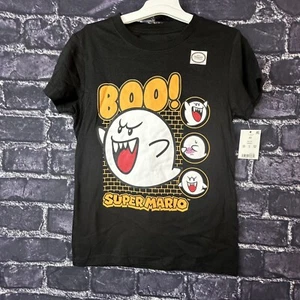 Nintendo Super Mario XS Boys Spooky Boo Short Sleeve Shirt Top X-Small - Picture 1 of 6