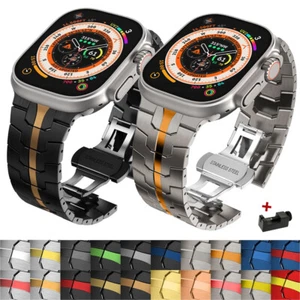 Pulsera Acero Inoxidable para Apple Watch 2 3 4 5 6 7 8 9 SE 38-49mm Ultra Metal Repuesto - Imagen 1 de 55