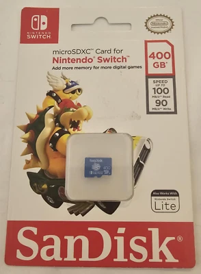 Nintendo Switch SanDisk 400GB MicroSDXC Game Memory Card New Sealed Authentic - Image 1 of 2