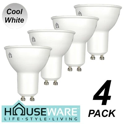 4 x 4W 240V GU10 LED Downlight Globes Bulbs 4000K Cool White 350Lm - Image 1 of 4