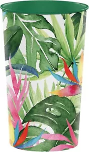 Floral Paradise Tropical Beach Summer Luau Party Favor 22 oz. Plastic Cup - Picture 1 of 1
