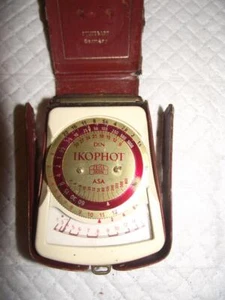 Vintage IKOPHOT Light Exposure Meter ZEISS IKON German Leather Case - Picture 1 of 4
