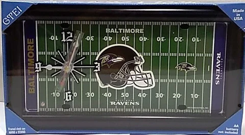Baltimore Ravens Football Field Clock Cover