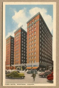 MONTREAL, QUEBEC CANADA. Ford Hotel SOUVENIR LINEN POSTCARD - Picture 1 of 2