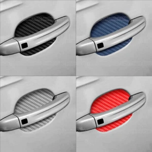 4x Carbon Fiber Car Door Handle Anti Scratch Protector Cover Sticker Accessories - Picture 1 of 15