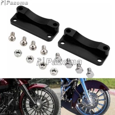 Kit de reubicación elevadora de guardabarros delantero para Harley Road King FLHR Electra Glide Fat Boy Foto 1 de 4