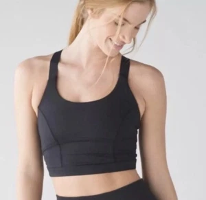 Sujetador Lululemon Pure Practice Negro Extreme Tirantes Espalda Talla: 6 - Imagen 1 de 8