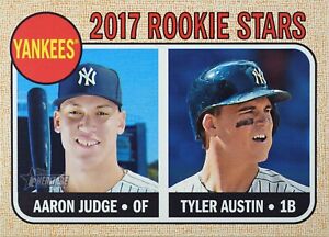 2017 Topps Heritage Rookie Stars 214 Aaron Judge, Tyler Austin